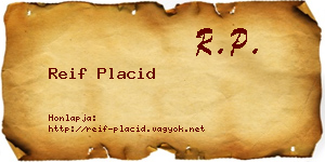 Reif Placid névjegykártya